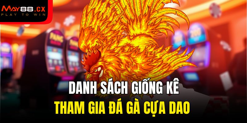 Danh sách giống kê tham gia đá gà cựa dao 